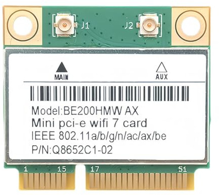 About iled WiFi 7 PCI-E WiFi-kort BE200 BE200HMW 8774Mbps 2,4G/5G/6Ghz för Bluetooth 5.4 802.11BE nätverksadapter ingen antenn