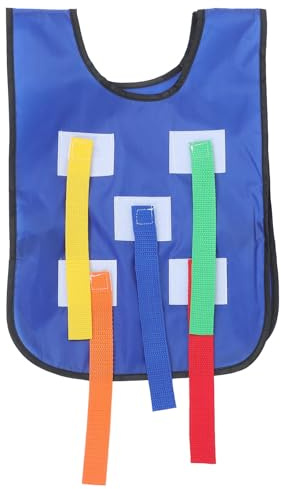 BESPORTBLE Pull Tail Belt Vest with 5 Straps, Blue Interactive Catch Tail Game for Outdoor Sports Activities and Kindergarten Training Equipment