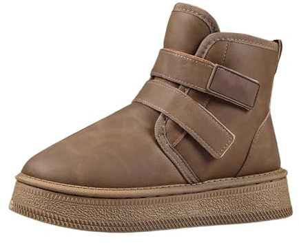 Stivali Neri Uomo Anfibi Platform da Neve Donna 2026 Scarpe Trekking Barefoot Invernali Dopo Sci Bambina Pioggia Imbottiti