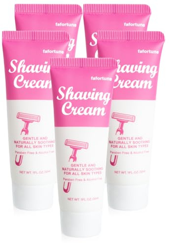 Womens Shaving Cream Bulk Travel,1fl oz/30ml Shave Gel for Women,Care Dry Skin Womens Shave Gel for Travel Guests(Jasmine,Pack of 5)