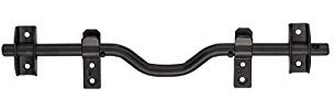 SERRUPRO - Barre de sécurité de volet anti-crochetage zinguée noir - 0,46 m Ø 18 mm