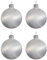 Kaemingk Weihnachtskugeln Glas mundgeblasen 10cm x 4er Box Christbaumkugeln Weiß Eislack