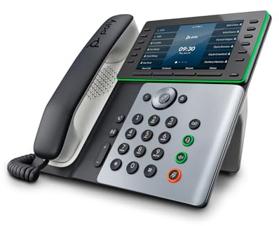 Polycom E500 VoIP Phone for Business - Deskphone with Advanced IP Features, Voice Communication, Ideal for Office Use (No PSU)