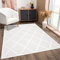 payé Teppich Wohnzimmer - Creme 280x380cm - Raute Optik - Teppiche für Balkon Terrasse Garten - Indoor Outdoor Schlafzimmer Esszimmer