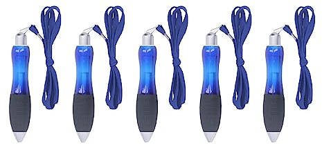 Kugelschreiber mit Breitem Körper, Große Stifte mit Comfort-Griff, Fettgewichtete Schreib utensilien, Extra Dicke Kugelschreiber für Parkinson & Arthritis, 5 Stück (Blau)