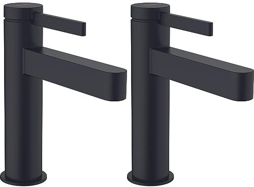 HANSGROHE Mitigeur de lavabo 110 CoolStart, bonde Push-Open noir mat Finoris