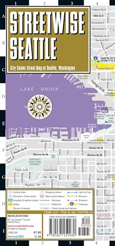 Streetwise Seattle Map: Laminated City Center Street Map of Seattle, Washington (Michelin Streetwise Maps)