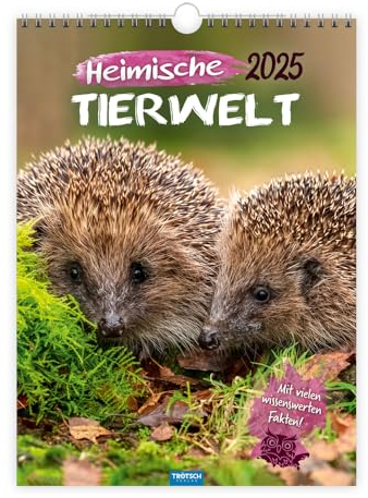 Trötsch Classickalender Heimische Tierwelt 2025: Wandkalender