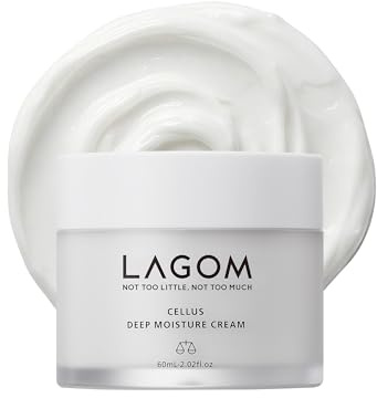 LAGOM Cellus Deep Moisture Cream Natural Moisturizer with Ceramide and D-Panthenol (B5) Smooth, Hydrating, Nourishing Protecting Cream 2.02 Fl Oz