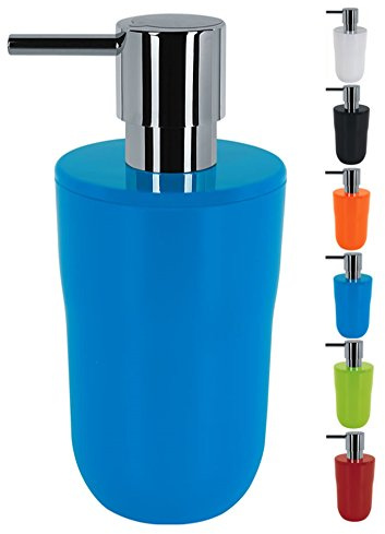 Spirella, Elegante e Pratico Dispenser di Sapone Liquido, Ideale per il Bagno o la Cucina, Capacità 300ml, Dimensioni 7,5 x 7,5 x 16,5 cm, Colore Blu