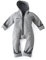 gipfelsport Wollwalk Overall Baby - Walkoverall aus Wollfleece | Walkanzug aus Merinowolle, Schurwolle, Walkwolle | Größe 74/80 in grau mit kurzem Reißverschluss