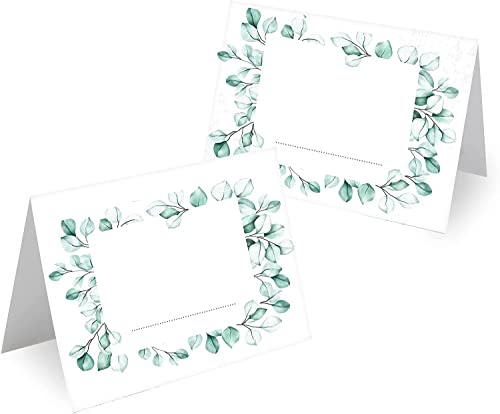 Segnaposto matrimonio compleanno natalizio 7,4 x 10,5 cm - Cartoncini segnaposto su cui scrivere in molti design diversi (50x pezzi, Design 2)
