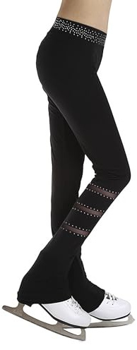 TTAO Leggings de Patinage Artistique Enfant Fille Collants Métallisés Brillant Pantalon de Danse Ballet Jazz Latine Pantalons de Jogging Gymnastique pour 5-16 Ans