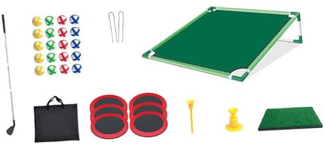 Golf Pong Übungsspiel Set mit Golfbällen Und Tasche für Kinder von 3 bis 6 Jahren, Einzel-Rack