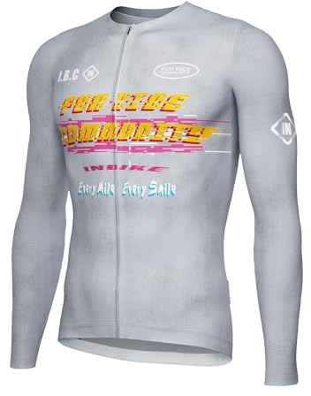 INBIKE Cykeltröja för män Road Cykel T-Shirts MTB Professional Andningsaktiv Reflekterande Snabbtorkande, Grå, M