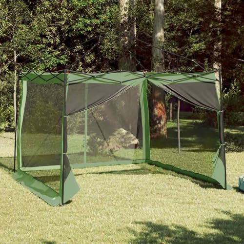 Tente de camping intérieure verte, 303 x 303 x 196 cm, en taffetas avec toit, pour 6 personnes, imperméable, protection UV, tente pop-up légère pour le camping, les fêtes de jardin, les aventures en