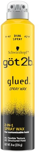Got2b Glued Spray Wax with 2-in-1 Dual Spray Nozzle, 8 oz