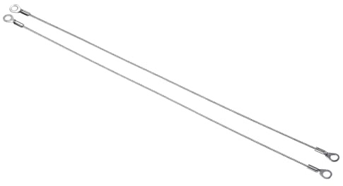 PATIKIL Acciaio Inossidabile Cordino Cavo 2mmx30cm, Cavo di Sicurezza 10pz Occhielli Terminati Sicurezza Filo Corda，Cavo di sicurezza in acciaio Inossidabile