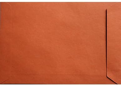 Netuno 25x Versandtasche DIN C5 Orange 162 x 229 mm 110g Design Eko Briefkuvert groß a5 Briefumschlag Öko Papier farbige Versandtasche groß haftklebend ohne Fenster Recycling Briefkuvert c5