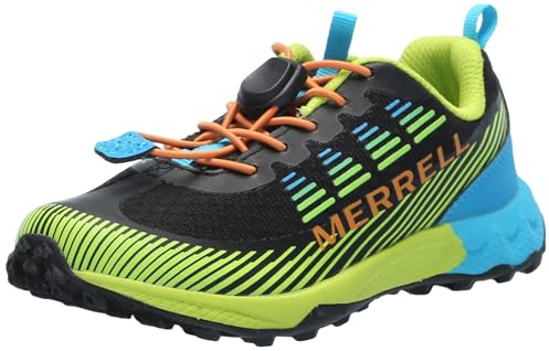 Merrell Unisex Kinder Agility Peak Sneaker, Black Citron Cyan Orange, 38 EU