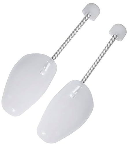 Sternfabrik Lot de 2 embauchoirs avec ressort de serrage en métal flexible pour mettre en forme les chaussures ou les bottes, taille EU 36-46, Blanc., 36-46
