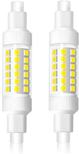 Caldarax R7s LED 78 mm Light Bulb 8 W, Cool White 6000 K Lamp LED R7S, Replacement 70 W J78 Linear Halogen Rod, 830 LM, AC220-240 V, Non-Dimmable, 360° Beam Angle, Pack of 2