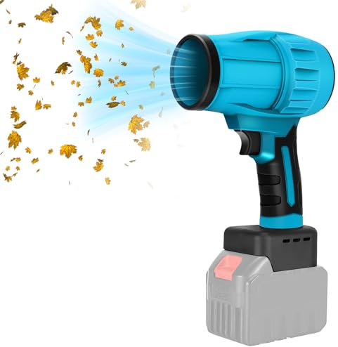 HEBERUCK Soplador de Hojas, Sopladora de Jardin Silenciosa, Portátil Potente Ventilador Inalámbrico Turbo Alimentado por Turbo, para Barrer el Jardín, Quitar la Nieve, Limpiar el Coche