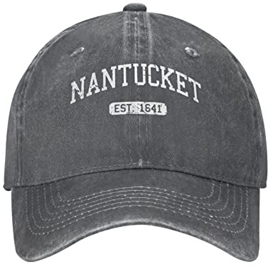Truckerkeps, Nantucket Massachusetts EST. 1641 Big Man Hat Unisex Keps Bekväm Solhatt för Löpning Fiske Sommar