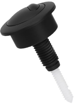 1 x pulsante di ricambio per cassetta WC a doppio scarico, colore nero