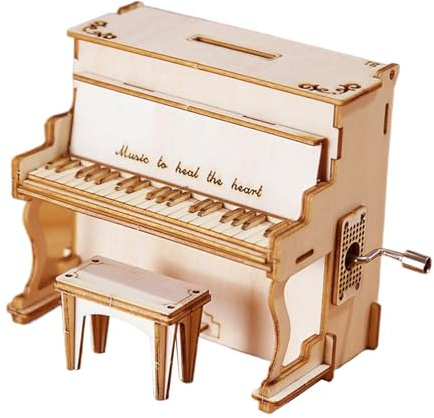 Yanayi Puzzles 3D pour Adultes,Kit Modèle De Puzzle en Bois Boîte À Musique Piano | Jeu De Construction Manuel pour Et Adultes
