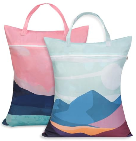 HOTUT Sacco Portabiancheria Da Viaggio,Panni Sporchi con Cerniera, Impermeabile Borsa per Abiti Sporchi, Riutilizzabile Wet Bag per Viaggi, Oggetti Da Nuoto, Campeggio