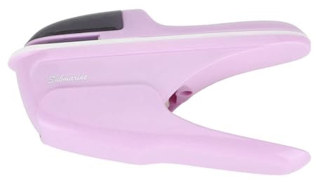 VGEBY Säker och ABS No StaplE Häftmaskin Bok Papper StaplE Häftapparat för Hemmakontor Skola, Arbetsbesparande Bindande Handverktyg (Purpur)