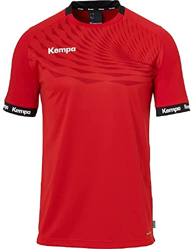 Kempa Wave 26 Shirt para Hombres y niños - Camiseta Manga Corta Camiseta Deportiva Ropa Funcional Balonmano Gimnasio Jogging Running Jersey - elástica y Transpirable