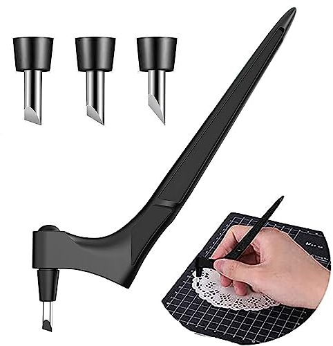 Juego Cuchillos Corte Arte, Hoja Giratoria de 360 Grados de Acero Inoxidable, 15°/30°/45° para scrapbooking, manualidades, tallado
