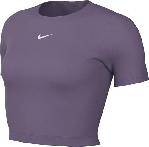 Nike Damen Sportswear Essntl SLM CRP Top, Daybreak/White, Small Mujeres