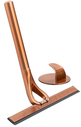 Decorhome Limpiacristales de Ducha de Acero Inoxidable | Limpiador de baño Multiusos | Limpiacristales de Azulejos con Gancho | Rasqueta de Limpieza de de Silicona para Ventanas, Espejos y Uso