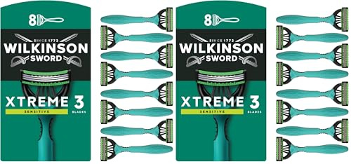WILKINSON SWORD - Xtreme 3 For Men | Sensitive | Pack of 16 Disposable Razors