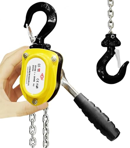 Paranco A Catena Da 1-2 Tonnellate, Paranco A Catena A Leva Mini Manuale, Paranco A Cricchetto A Catena G80 Con Gancio, Paranco A Leva Manuale Portatile Per Magazzino Automobilistico, 1,5 M/4,9 Piedi