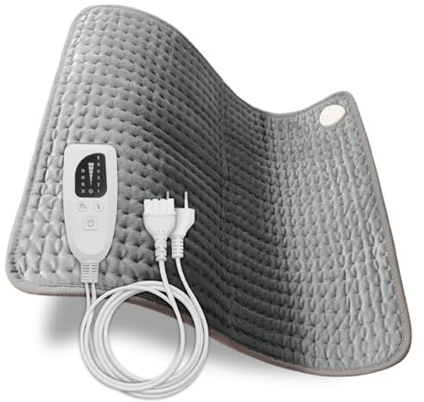 LED ATOMANT Manta Electrica Lumbar 60x50cm 150W 6 Niveles y Temporizador | Apagado automatico, Tejido ultrasuave