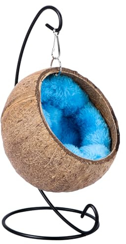 UKCOCO Nid Suspendu Chaud pour Cochons D’Inde et Petits Animaux Hamac Balançoire en Coton Coussin Moelleux Format Compact pour Habitat Confortable et Pratique Couleur Aléatoire