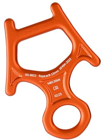 Elnwnnkc Aluminum Alloys 8 Figures Belays Device Abseiling Hoverable Downhills Equipment Mountaineering Accessories Light Weight Climbing Descender