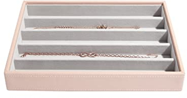 Stackers Blush Klassisch Halsketten-Fach, Blassrosa