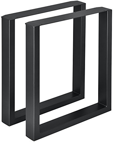 [en.casa] 2 x bordsställ i olika storlekar, matbord, ställ, soffbordsställ, bänkställ, bordsskenor, pulverlackerade, fyrkantiga