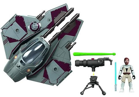Star Wars Mission Fleet Stellar Class OBI-Wan Kenobi Jedi Starfighter Run Figurine et véhicule de 6,3 cm, Jouets pour Enfants à partir de 4 Ans