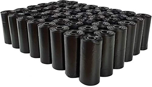 Bolsas para Excrementos de Perro con Dispensador, 40 Rollos 600 Bolsas Caca de Perro Bolsa de Basura para Mascotas (Bolso Negro + Dispensador, 40 Rollos, 600 Bolsos)