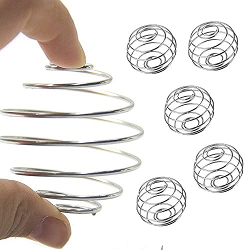 MEETOZ Shaker Balls, 5Pcs Protein Milkshake Whisk, Stainless Steel Spring Ball Mixing Wire Whisk Ball for Shaker,Drinking Bottle Cup