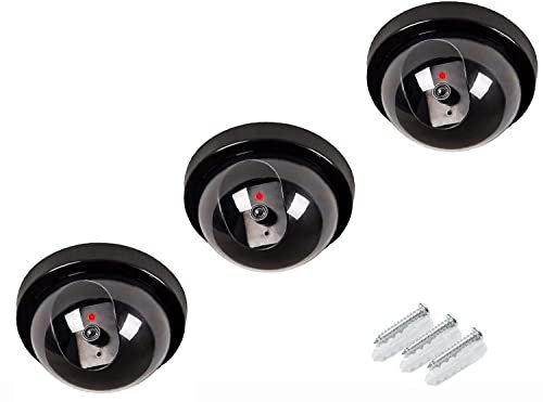 DISCORAMA TELECAMERA SORVEGLIANZA FINTA DOME, FINTA TELECAMERA DI SICUREZZA CON LED LAMPEGGIANTE, ANTIFURTO DI SICUREZZA DUMMY CAMERA (3)