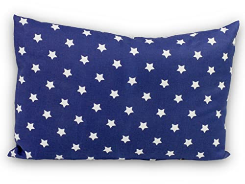 GIRAFFENLAND Lavendelkissen 30x20cm, Sterne-blau + Bio Inlett Natur - Bio-Lavendelblüten - Duftkissen Kräuterkissen