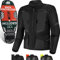 SHIMA HERO 2.0 Motorradjacke Herren - Ganzjährig Motorcycle Touren Cordura Textiljacke mit Wasserdichter Membran Heizung Schicht Schulter Ellbogen Rückenprotektoren, Breitenverstellung (Schwarz, XL)