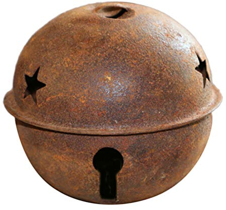 Ciieeo 24 Stücke Weihnachten Metall Schlitten Glocken Weihnachtsbaum Glocken Rostige Handwerk Jingle für Christbaumschmuck (40Mm)